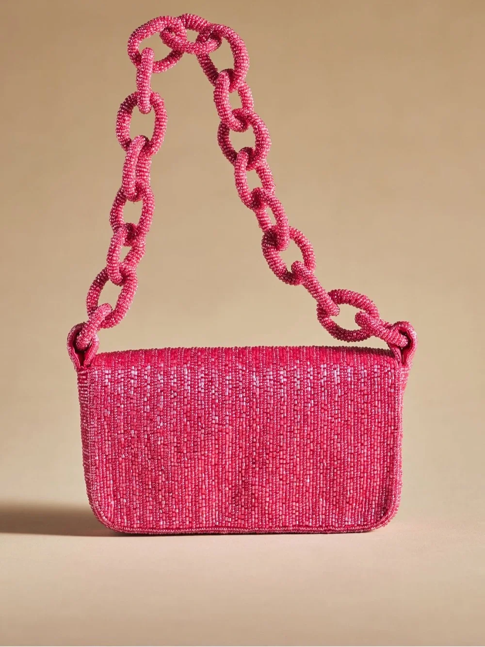 Beaded Chain-Strap Shoulder Bag